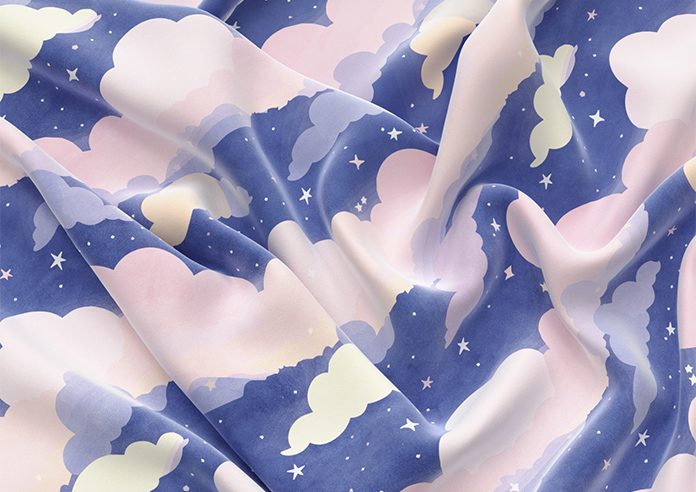 Cloudy Cosmos, Purple Twilight - Made to Measure Curtains - Image 4